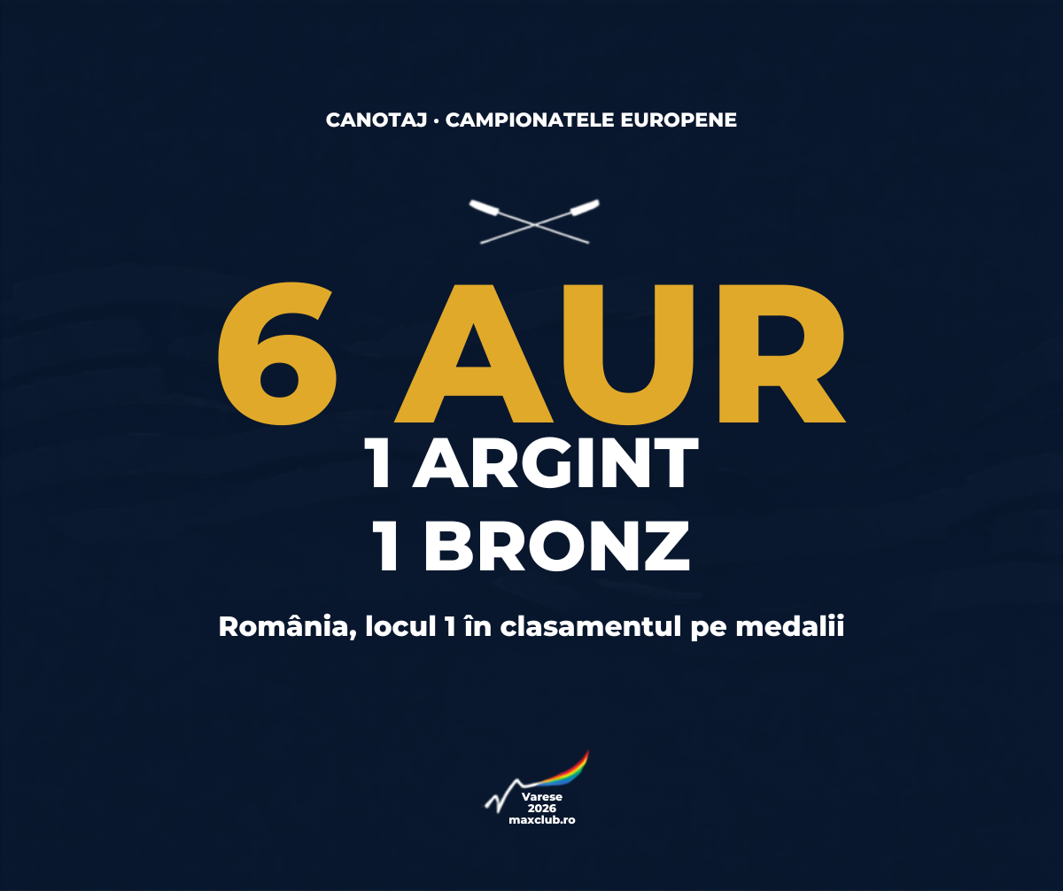 România, prima în Europa la canotaj: 6 medalii de aur la Varese